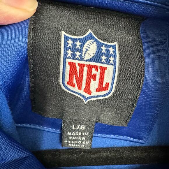 New York Giants NFL Block Logo Men's XL Track Jacket Full Zip Blue - Picture 8 of 11
